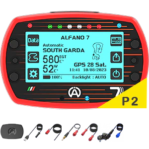 ALFANO7 A1080 2T, Protective Cover, USB Charging Cable, RPM Cable, NTC Water Sensor, NTC Extension Cable, Speed Sensor