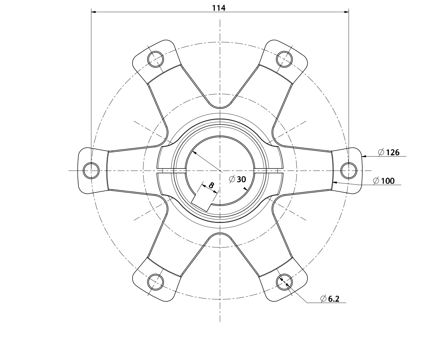 Aluminium 30mm Disc Carrier (114mm) Go Kart Racing - Image 3