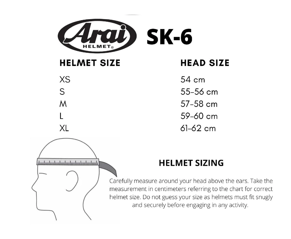 Arai SK-6 Adult Helmet, Iridium Visor & Spoiler Kit - Image 2