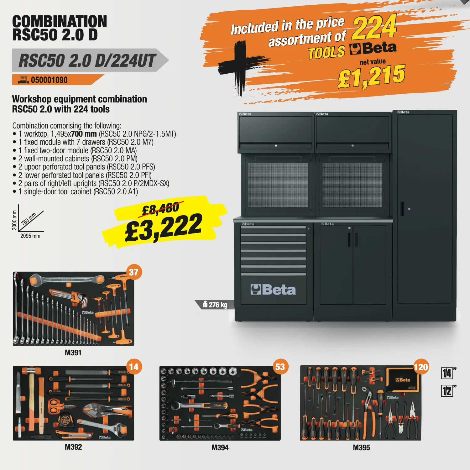 BETA RSC50 2.0 D/224UT-WORKSHOP EQUIPMENT COMBINATION