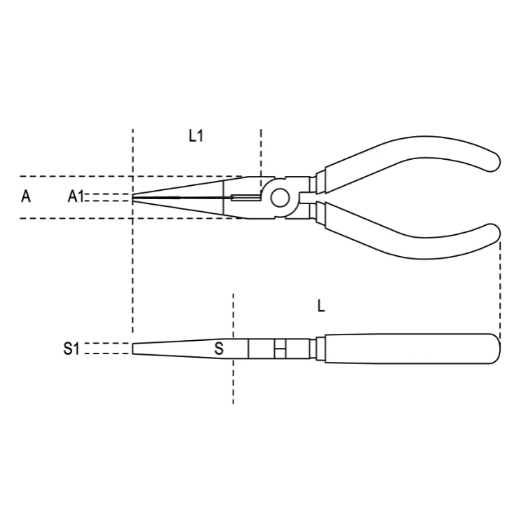 Beta Tools 160mm Extra Long Needle Nose Pliers - Image 2