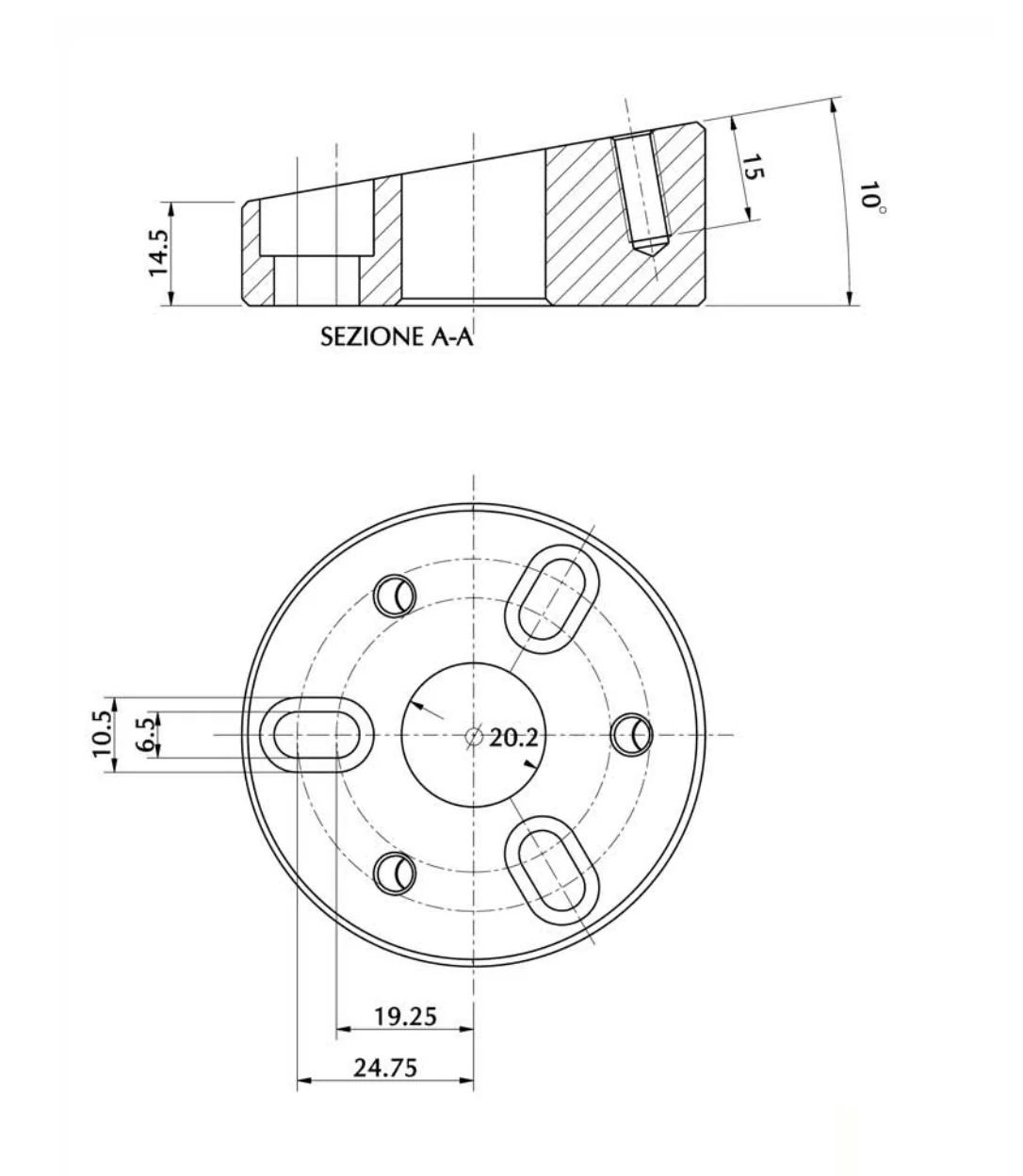 8° Angled Spacer Wedge For Steering Hub 20mm - Image 2