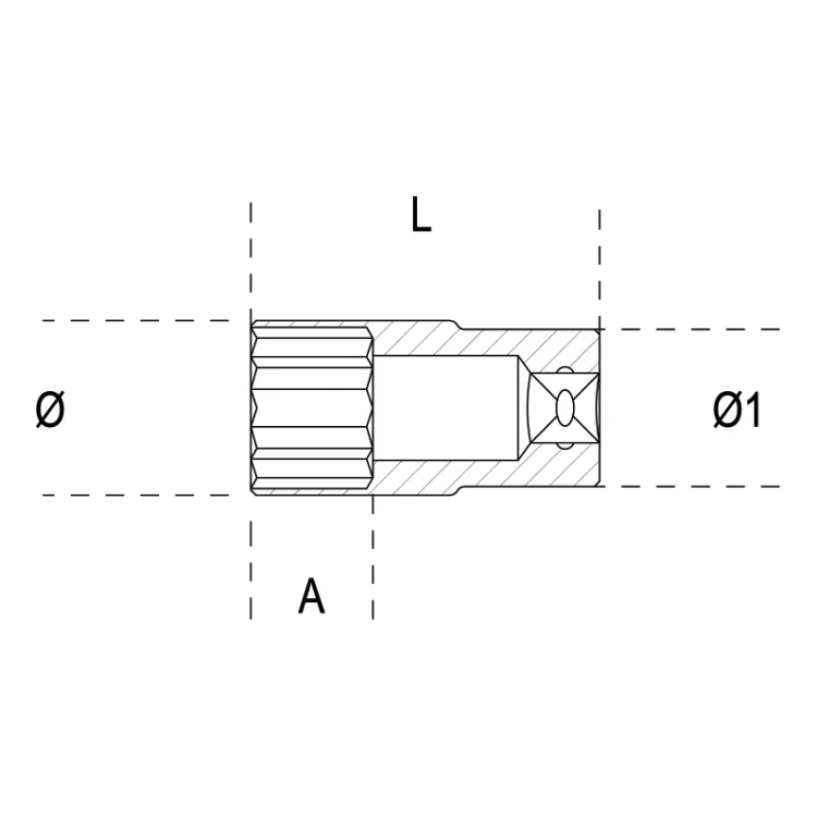 Beta Tools Deep Hexagon Socket 3/8 Drive 910AL - Image 2