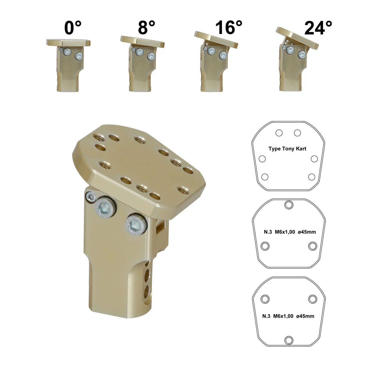 Short Adjustable Steering Hub 20mm - Image 2