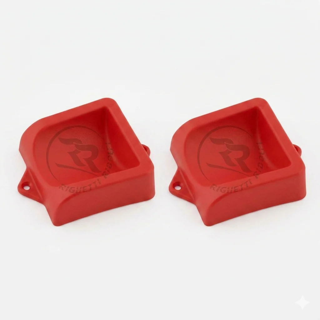 Plastic Foot Heel Rest Pair Black/Red - Image 2