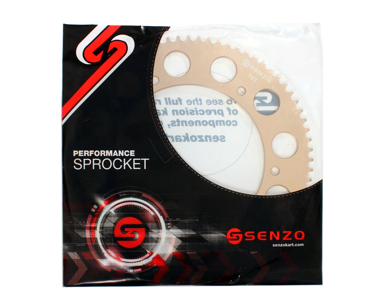 Senzo 219 Pitch CNC Gold Rear Sprocket - Image 4