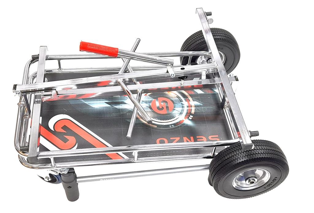 Senzo Chrome 4 Wheel Kart Trolley Stacker - Image 2