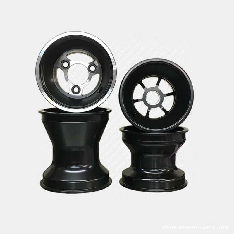 SWRD Wright Wheels 110/140mm 6 Spoke BLACK (17mm) Complete w/bearings