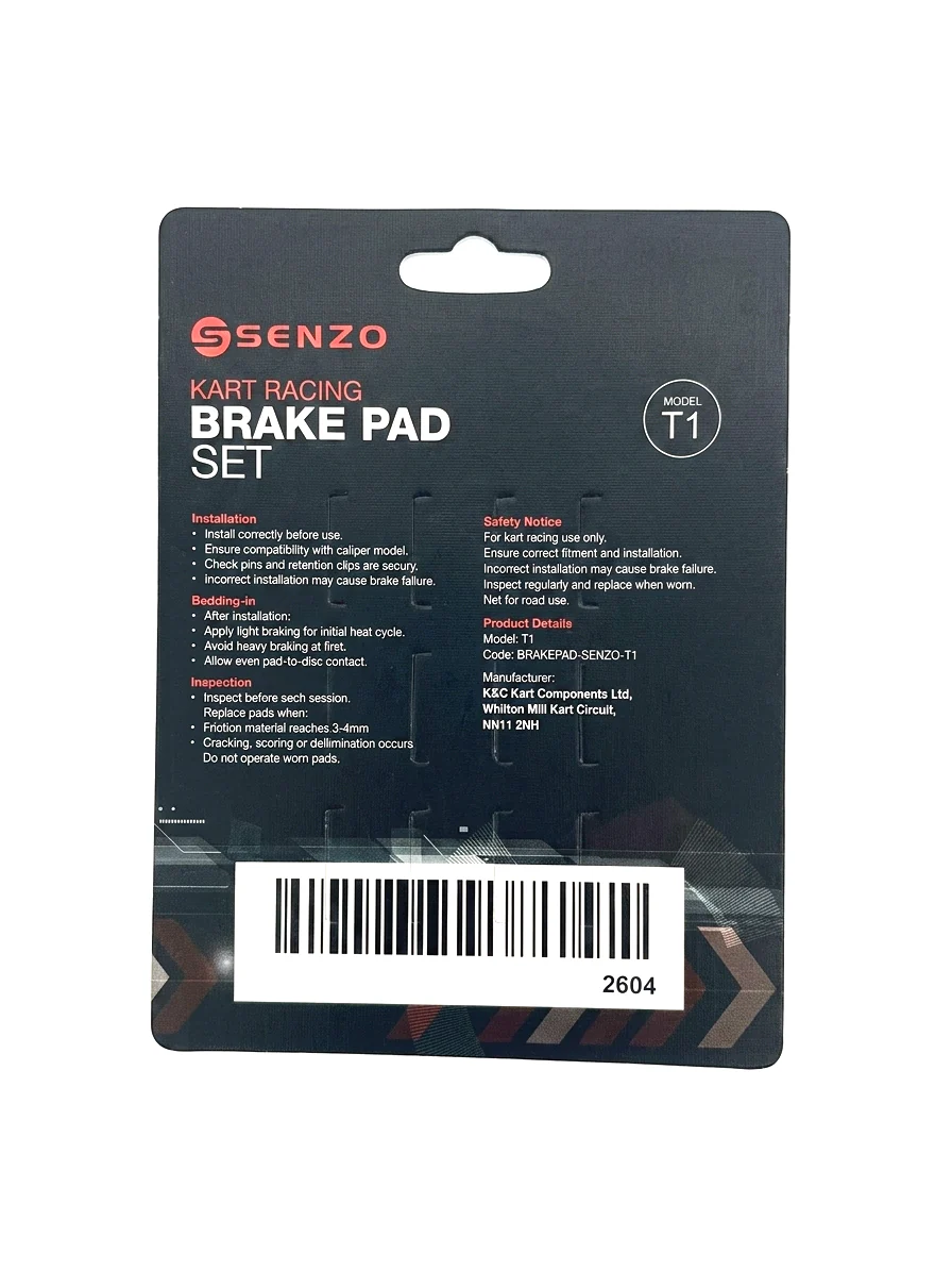 Senzo Brake Pad Set T1 OTK BSD BWD 2026 - Image 2