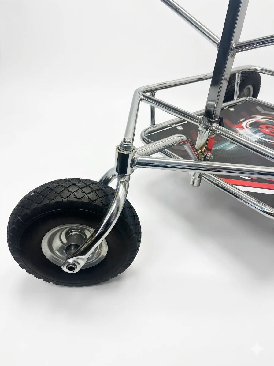 Senzo Chrome 3 Wheel Kart Trolley (New 2026 Design!) - Image 2
