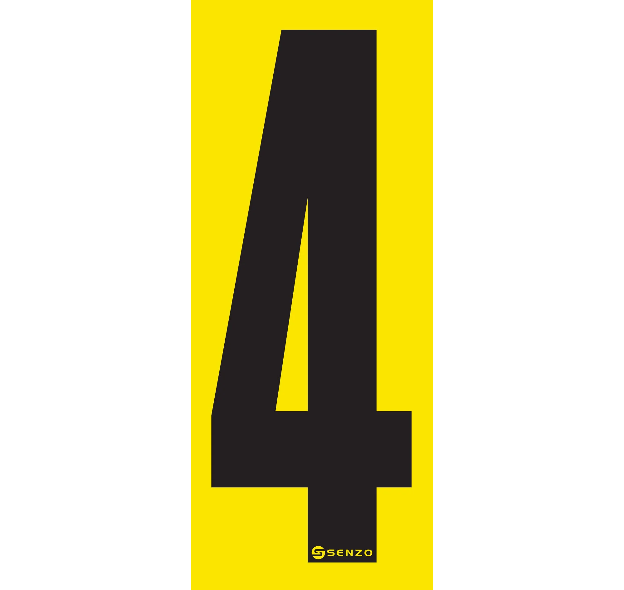 Senzo Small Number Bodywork Sticker 160mm x 65mm - Image 6