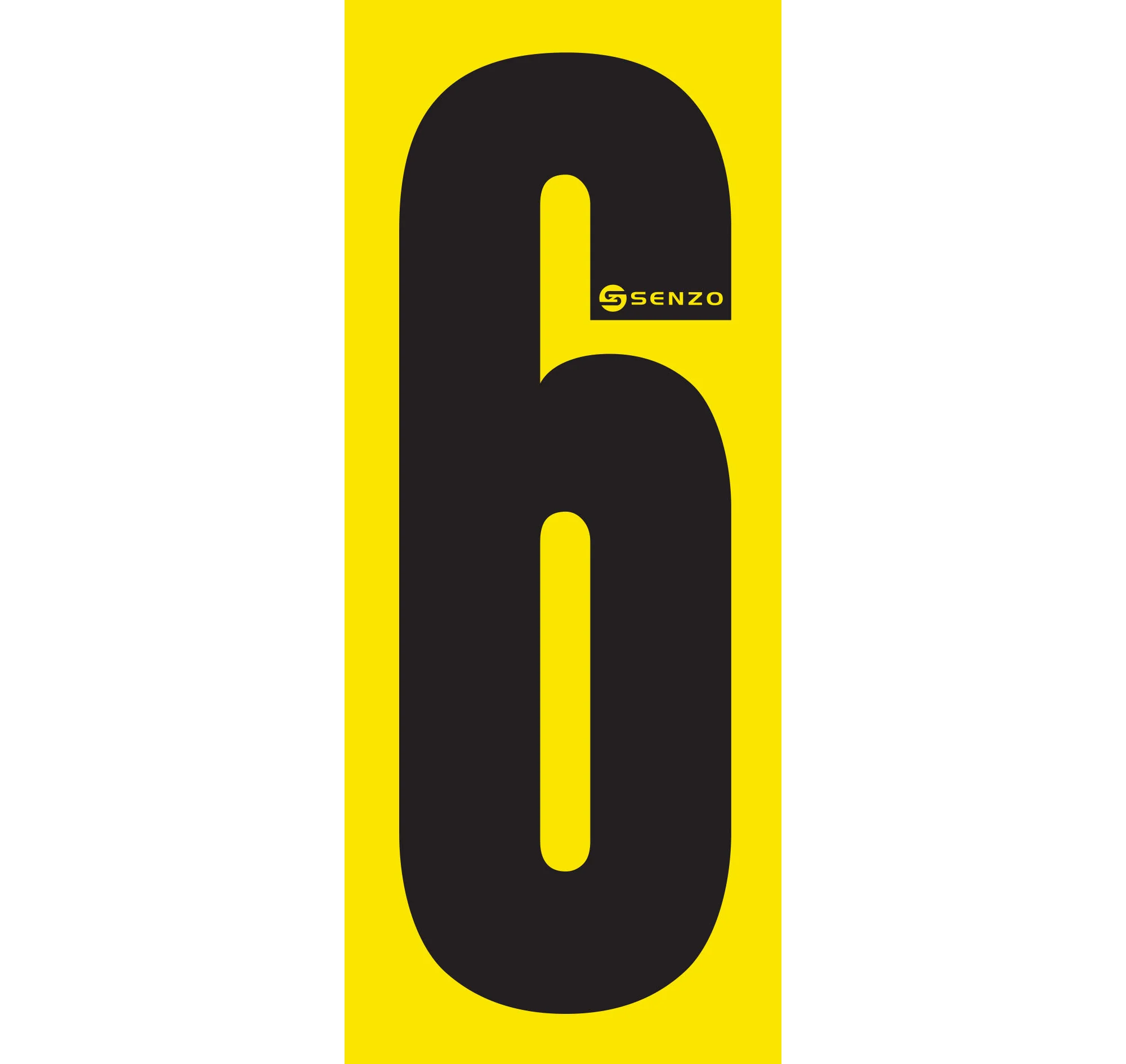 Senzo Small Number Bodywork Sticker 160mm x 65mm - Image 8